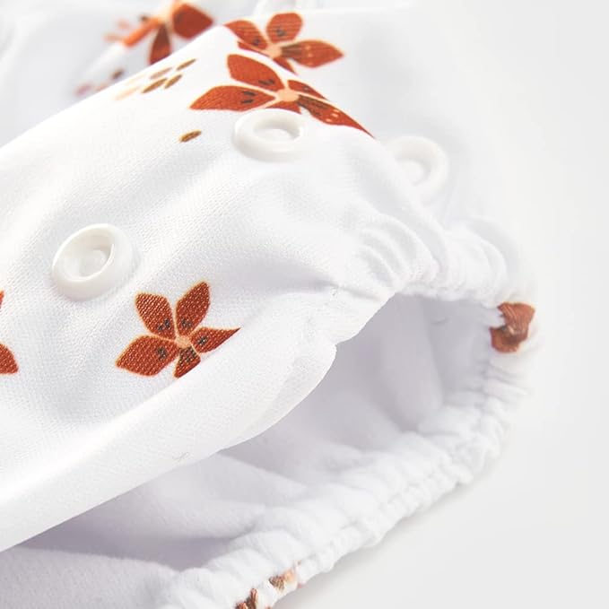 HappyFlute 9 Sets Newborn Baby Cloth Pocket Diapers One Size Adjustable Reusable for Baby Boys and Girls(6-33 pounds,0-3 Years),One Wet Bag+4Diapers and 4Inserts