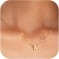 Valentines Day Gifts Initial Necklace for Women Girls Kids - Dainty Initial Necklace Tiny A-Z Pendant Necklace Cute Letter Necklace