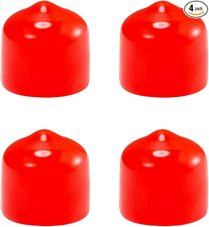 Rubber Pipe Cap End Caps 2 Inch Round Black Vinyl Covers Pack of 4 Hardware by YAFIYGI
