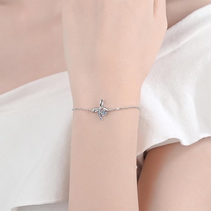 14K Gold Over S925 Sterling Silver 0.3ct/0.5ct D-color VVS2 Diamond Bracelet with Adjustable Chain, Delicate Present for Special Occasions