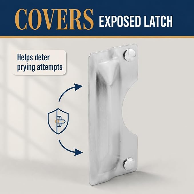 Prime-Line U 9496 Latch Guard Plate Cover – Protect Against Forced Entry - Image 3