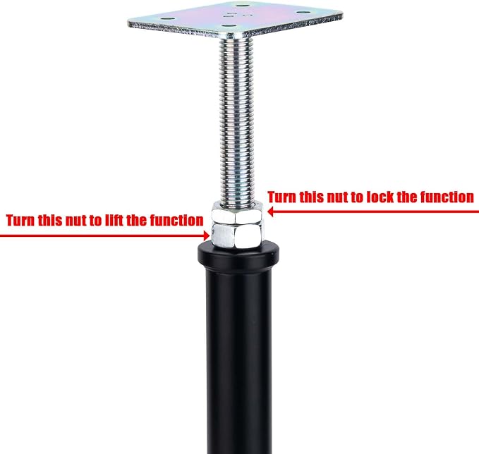 4-Pack Adjustment Floor Jack Post Floor Jack Lift Supports 16.5-20.5 Inch - Image 3