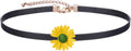Yonhon Black Choker Necklace for Women,Gold/Siver Tone Choker Necklace with Elegant Pendantant