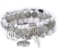 UEUC Tree of Life Yoga Healing Stone Bracelets,Multilayer Lotus Chakra Stone Reiki Bracelet Sets,Anxiety Crystal Natural Stone,for Women Stress Relief