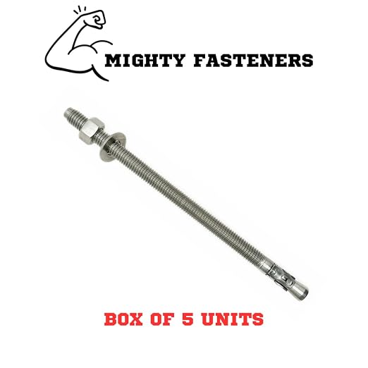 Mighty Fasteners Wedge Anchors – Heavy-Duty 304 Stainless Steel Expansion Bolts - Image 3