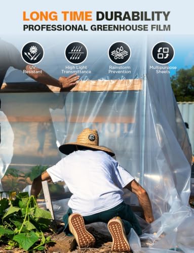 Axgatoxe 6 Mil 10x25 FT Heavy Duty Greenhouse Plastic Sheeting - Image 4