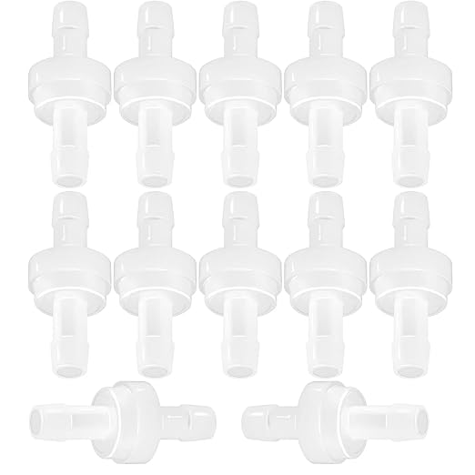 12 Packs Check Valve 5/16” One-Way PVDF Plastic Hose Barb by JoyTube