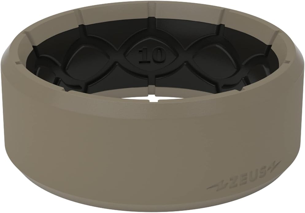 Groove Life Zeus Anti Stretch Silicone Ring Breathable Silicone Rings for Him and Her, Unique Design, Comfort Fit Ring