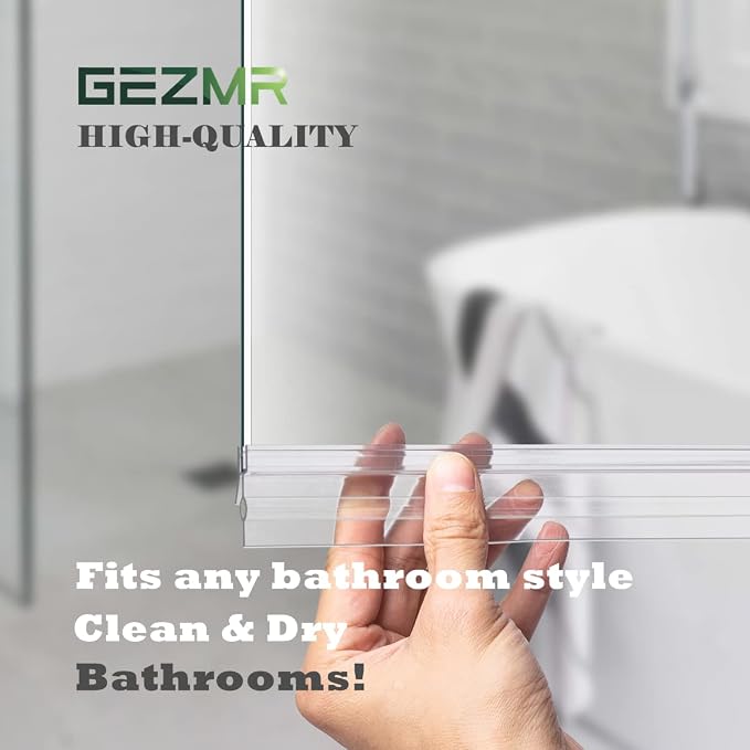 2-Pack Frameless Shower Door Bottom Seal Clear Glass Shower Door Seal Strip - Image 3