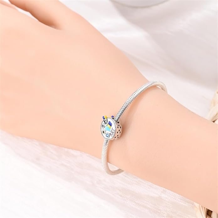 LIGHTDOG 925 Sterling Silver Charm fits Pandora Charm Bracelet Necklaces Pendant Bead Charms Jewelry Gift for Women Family Friends