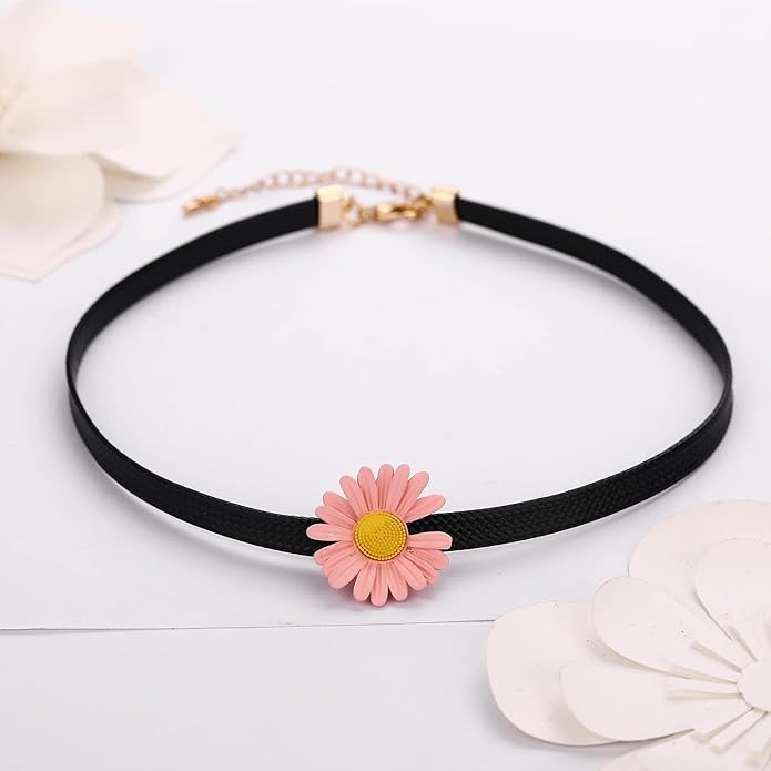 Yonhon Black Choker Necklace for Women,Gold/Siver Tone Choker Necklace with Elegant Pendantant
