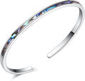 CiNily Womens Cuff Bracelet,Opal Bangle Bracelets Gold Plated Hypoallergenic Ladies Gemstone Open Cuff Bangle Bracelet