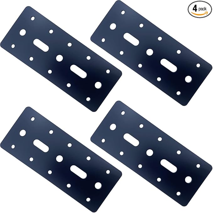 4 PCS 6"X2.5" Straight Steel Flat Plate, Heavy Duty Mending Plate Joining by Jouray