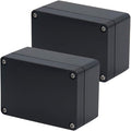 2 Pack Project Box ABS Plastic Black Electrical Boxes IP65 Waterproof DIY by Otdorpatio