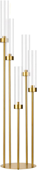 Tall 5 Arm Candle Holder for Wedding Table, 39.4'' Tall Candelabra by WeddingPartyDecoration