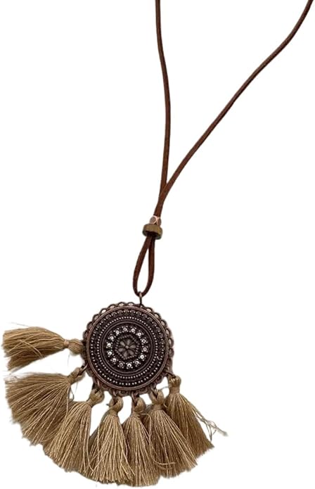 Boho Necklaces for Women, Vintage Pendant Necklaces Two Layers of Wear Choker, Adjustable Trendy Necklace Hippie Handmade Fashion Jewelry Accessories, Birthday Gifts