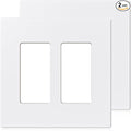ELEGRP 2-Gang Screwless Decorative Wall Plates, Mid-Size 4.88" height x 4.94" by ELEGRP%7CELEGROUP