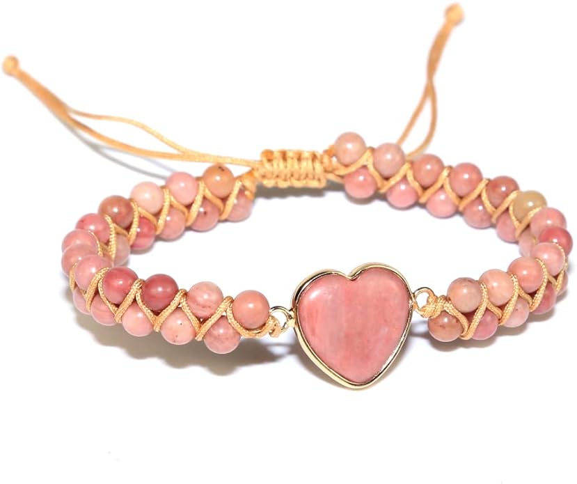 ZOSOJONA Women Handmade Boho Wrap Bracelets Natural Stone Variety Beads Strand Bracelet