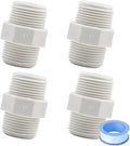 4PCS 1" PVC Pipe Fitting Hex Nipple G1 Male X G1 Male Coupling Adaptor of by HayEastdor