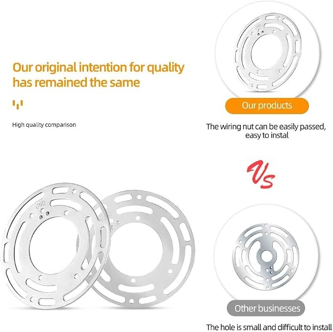 2 Pack Universal Mounting Bracket, 4 Inch Steel Round Light Crossbar, - Image 6