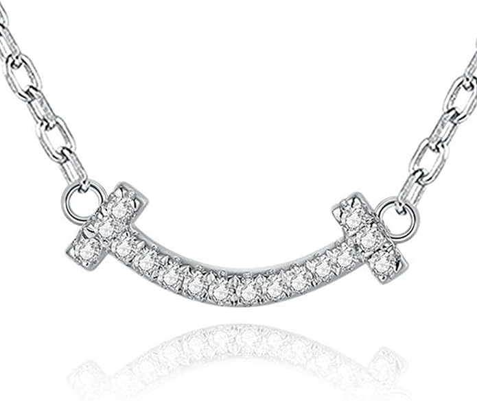 Lab Grown Diamond Necklace, Solid 925 Sterling Silver with Round Cut, Fine Jewelry for Women Anniversary Birthday Valentine’s Day Gifts