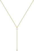Gold Necklace for Women, Dainty Gold Long Necklaces 14k Gold Plated Prom Lariat Necklace Cute Choker Necklaces for Women Trendy Stuff Fashion Costume Gold Accessories Christmas Jewelry Gifts