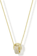 14K Gold Plated CZ Minimalist Dainty Pendant Necklace | Gold Necklace for Women | Daily Wear Gold Jewelry