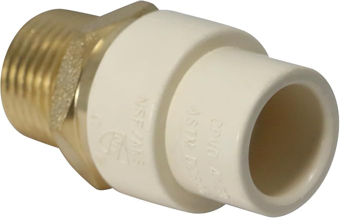25 Pack XFITTING 1/2" Male CPVC Adapter, 1/2 MNPT CPVC Coupling - Image 2