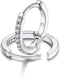 FaithHeart Sterling Silver Hoop Earrings for Women, Hypoallergenic Huggie Hoop Earrings Lightweight Small Cartilage Earrings Hoop Earring Dainty Everyday Earrings 6/8/10/12/14/15/16/18/20mm