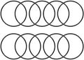 uxcell 10pcs 54x50x2mm Nitrile Rubber O-Rings Metric Sealing Gasket by uxcell