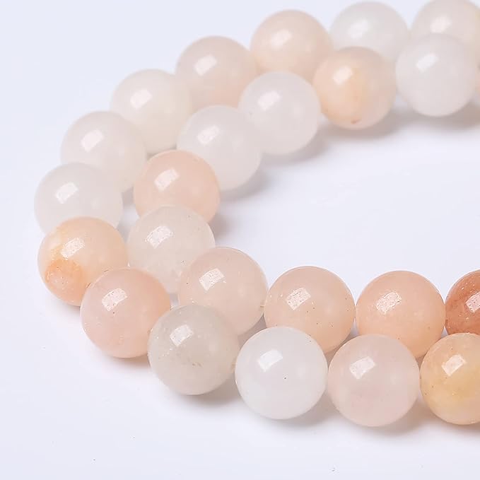 32PCS 12mm Natural Pink Aventurine Gemstone Beads Round Loose Spacer Stone Beads for Jewelry Making DIY Bracelet Necklace Materials 15"