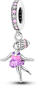 MULA 925 Sterling Silver Charms for Bracelets and Necklaces Airplane Passport Dangle Pendants Beads Butterfly Dragonfly Charms Jewelry Charm for Women