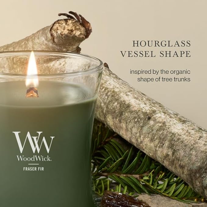 WoodWick Fraser Fir Medium Hourglass Candle, 10 Oz - Image 4