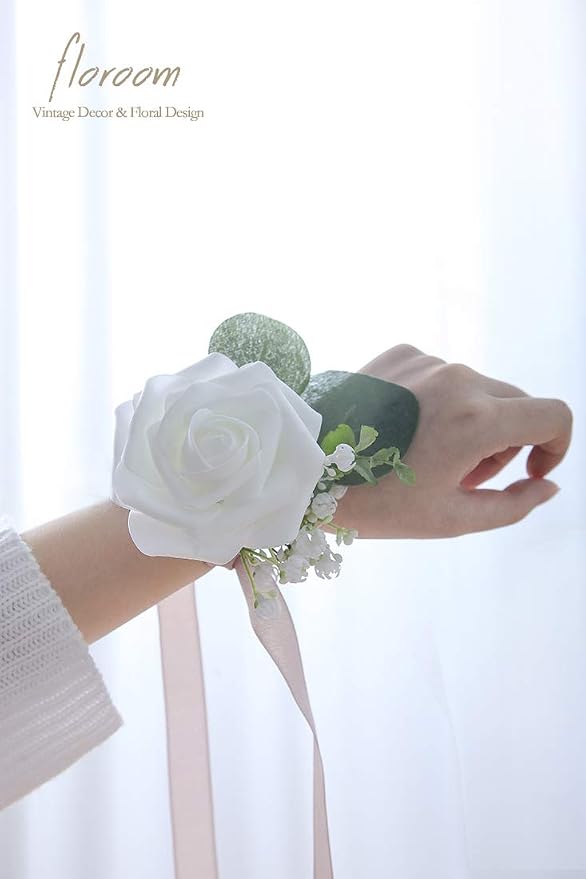 Artificial Flowers 25pcs Real Looking White Foam Fake Roses - Image 2