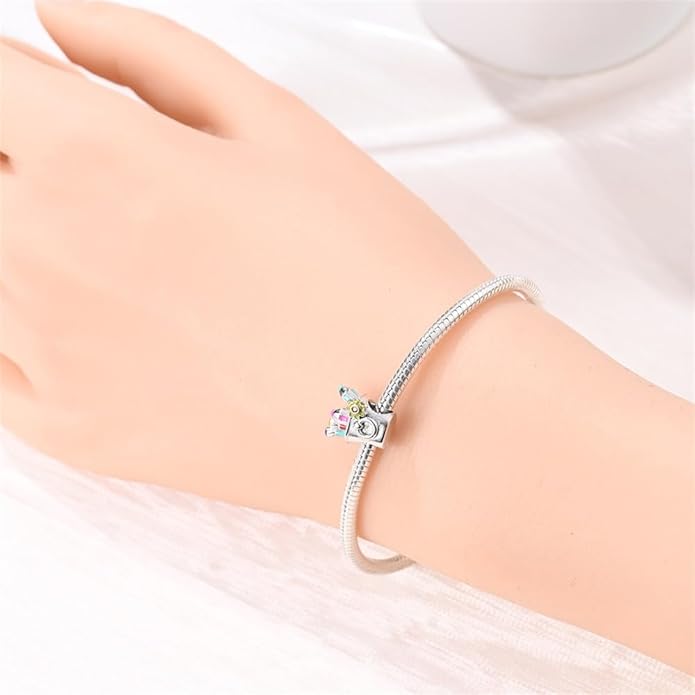 LIGHTDOG 925 Sterling Silver Charm fits Pandora Charm Bracelet Necklaces Pendant Bead Charms Jewelry Gift for Women Family Friends