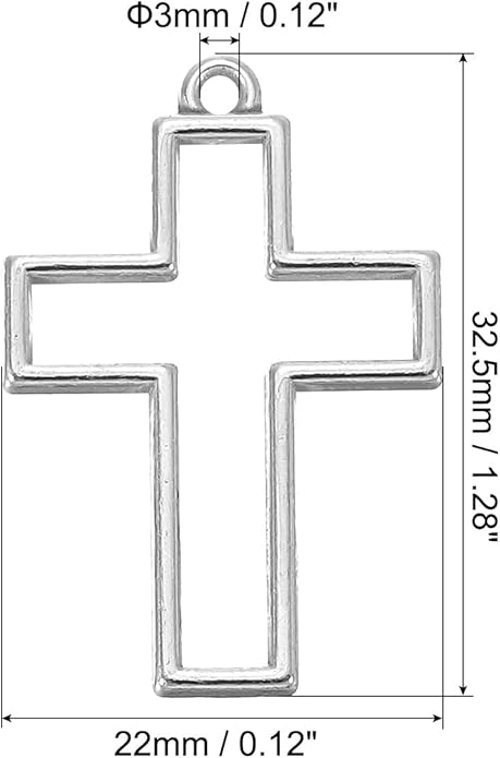 PATIKIL Alloy Open Back Bezel Pendants, Cross Shape Hollow Resin Pendant Frame for DIY Crafts Earrings Necklace Bracelet Making