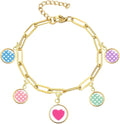 Charm Bracelet Box Set, 5 Interchangeable Charms and 1 Charm Bracelet
