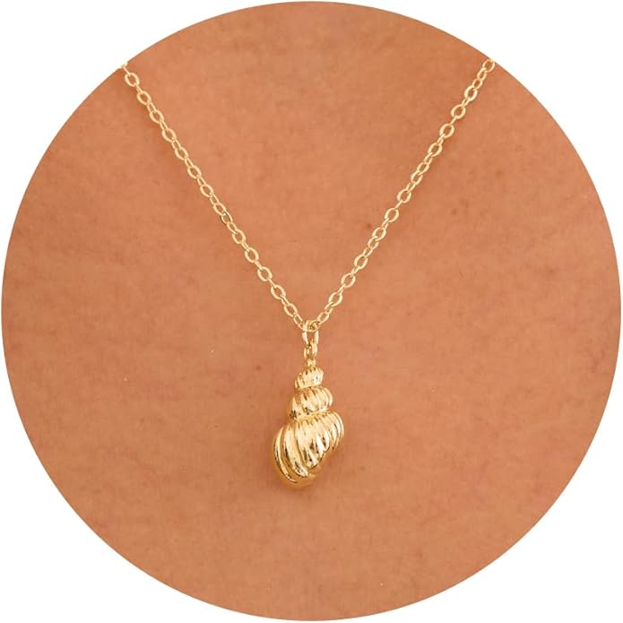14K Gold Plated Dainty Pendant Butterfly Bead Boot Bee Baseball Flower Compass Airplane Heart Hummingbird Tree Necklace Simple Jewelry Gift for Women