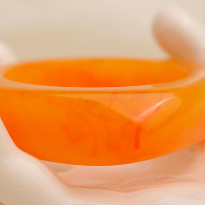 Chunky Resin Wide Bangle Bracelets for Women, Trendy Statement Minimalist Acrylic Bracelet Prom Holiday Jewelry Gift