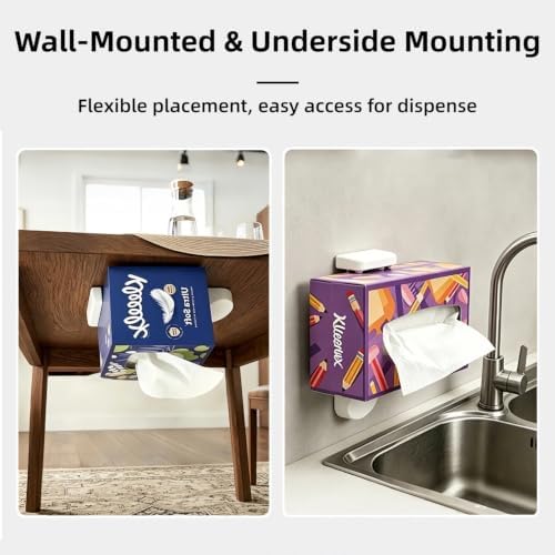 Adjustable Tissue Box Holder Wall Mount Hang Adhesive 1PC - Image 2