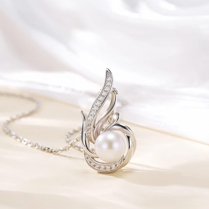 Birthstone Necklace for Women 925 Sterling Silver Phoenix Charm Necklace Birthday Anniversary Christmas Fine Jewelry Gifts for Women Mother Her, Adjustable Chain