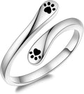 Fookduoduo 925 Sterling Silver Ring Inspirational Jewelry adjustable Wrap Open Rings for Women