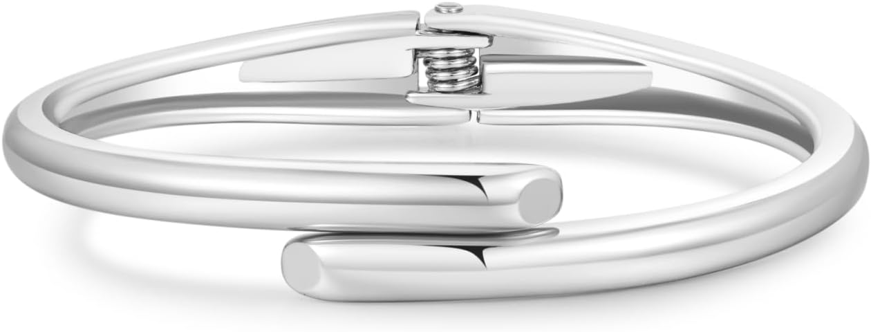 Chunky Gold/Silver Gold Cuff Bangle Bracelets for Women Trendy Hinged Cuff Open Wide Chunky Gold Bracelet Minimalist Bangle Jewelry Gift
