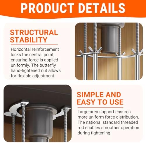 Undermount Sink Brackets, Stainless Sink Support, 18.1"-31.1" Adjustable Under - Image 3