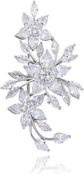 Flower Brooch for Women Rhinestone Flower Brooch Pins Floral Brooches Jewelry Gift for Mom Wife