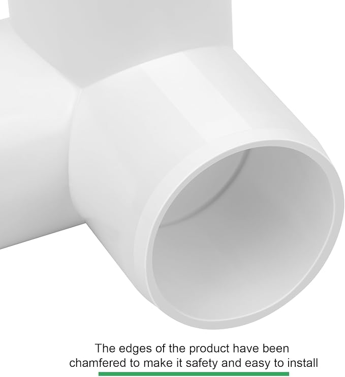 4Pack 1-1/4IN 4-Way PVC Pipe Fittings SCH40 Furniture Grade PVC Elbow Corner - Image 5
