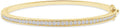SAVEARTH DIAMONDS 3.3MM Bangle Classic Tennis Bracelet Round Lab Created Moissanite Bracelets for Brides in 18K Gold Plated Jewelry Gift for Her (Available in 6.5" or 7.5")