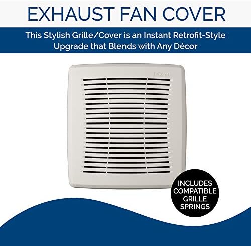 Broan-NuTone FGR101S Replacement Square Bathroom Ventilation Exhaust Fan Grille - Image 2