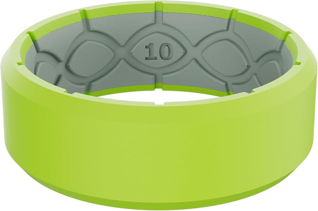 Groove Life Edge Silicone Ring - Breathable Rubber Wedding Rings for Men, Unique Design, Comfort Fit Ring