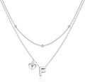 adoyi Valentines Day Gifts for Women Hers Dainty 14K Gold Plated Heart Initial Necklaces Layered Letter A-Z Pendant Necklace Stack Trendy Jewelry Birthday Valentines Day Gifts for Women Jewelry